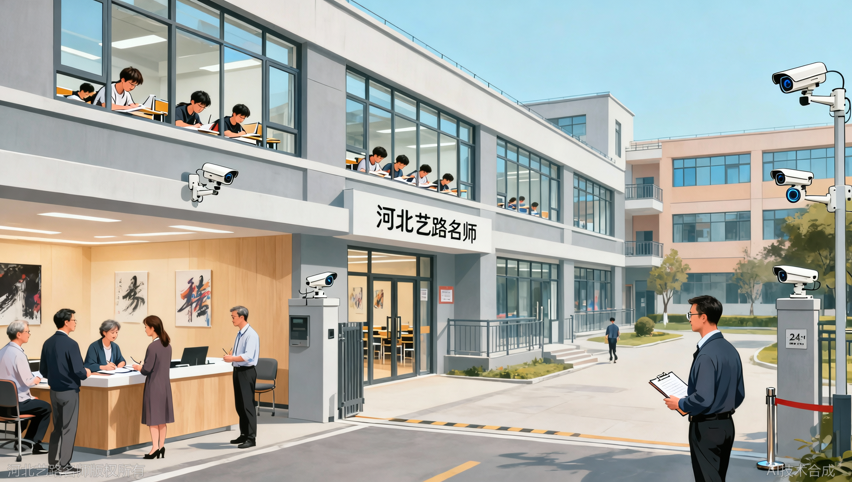 全封闭管理安全吗？河北艺路名师24小时监控给你答案