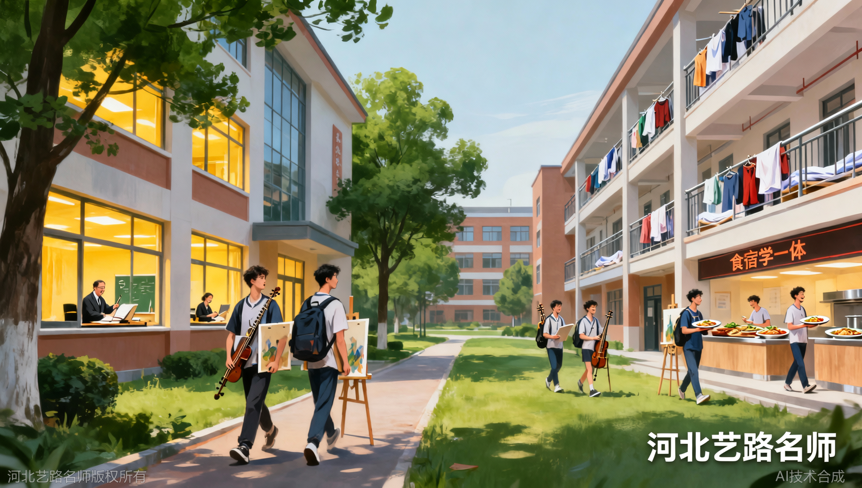 走读还是全封闭？河北艺路名师的食宿学一体模式优势在哪？
