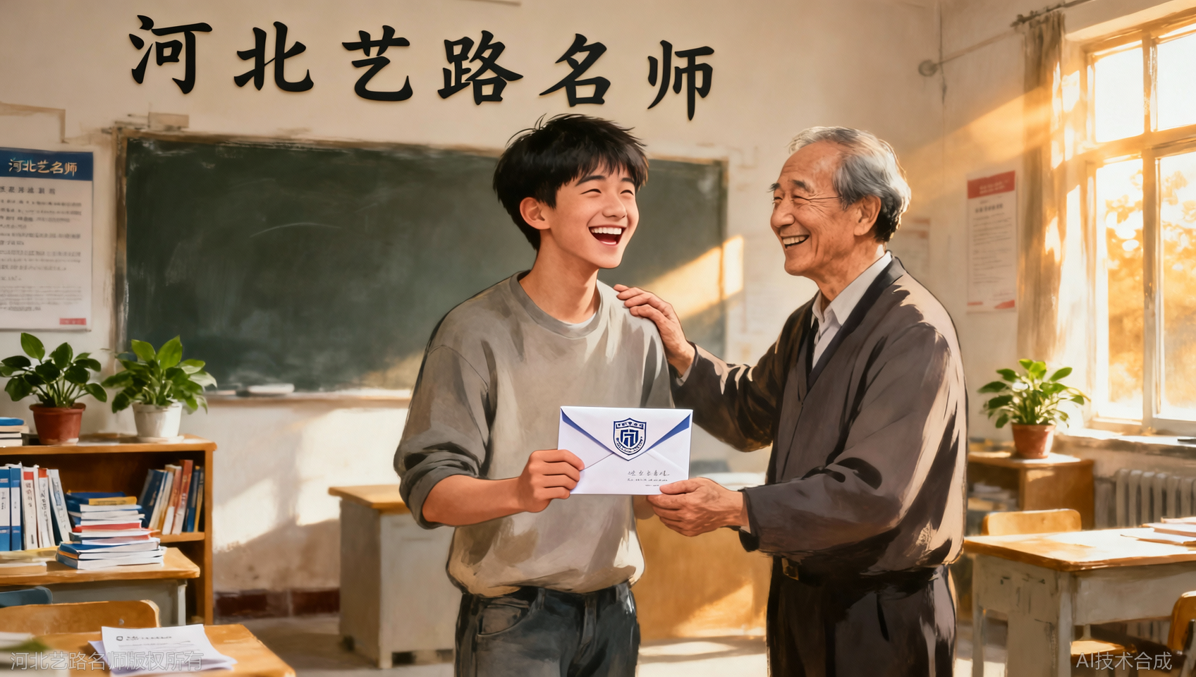 拿到录取通知书后，别忘了回河北艺路名师看看你的恩师