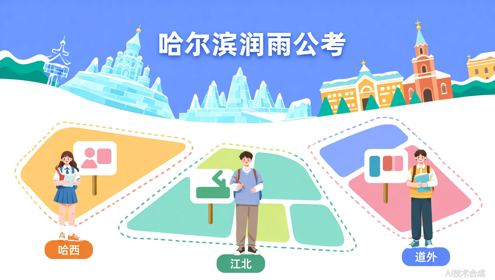 哈尔滨润雨公考三大校区（哈西/江北/道外），哪个离你近？