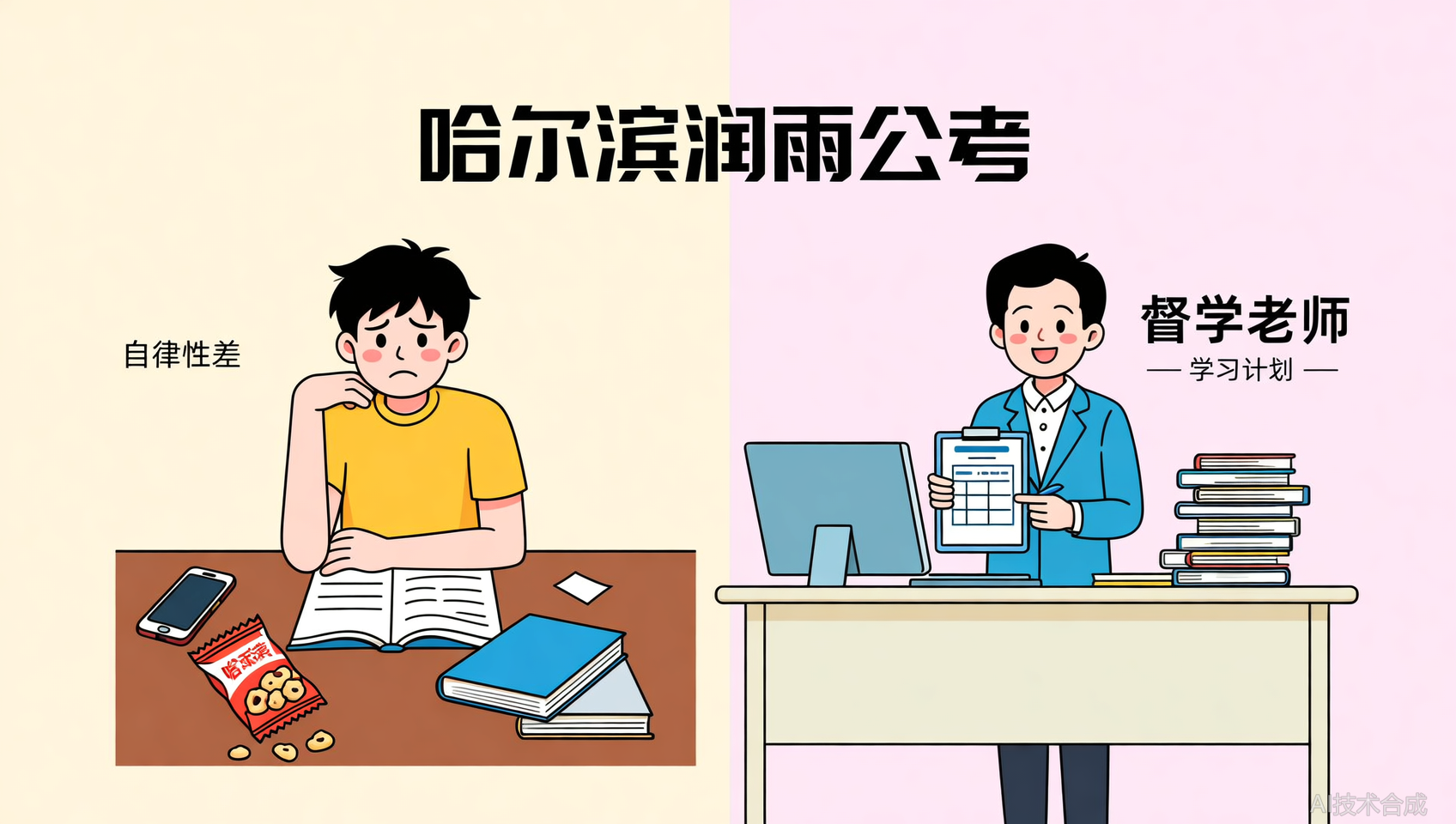 自律差、没人管？哈尔滨润雨公考学管督学把你拉回正轨