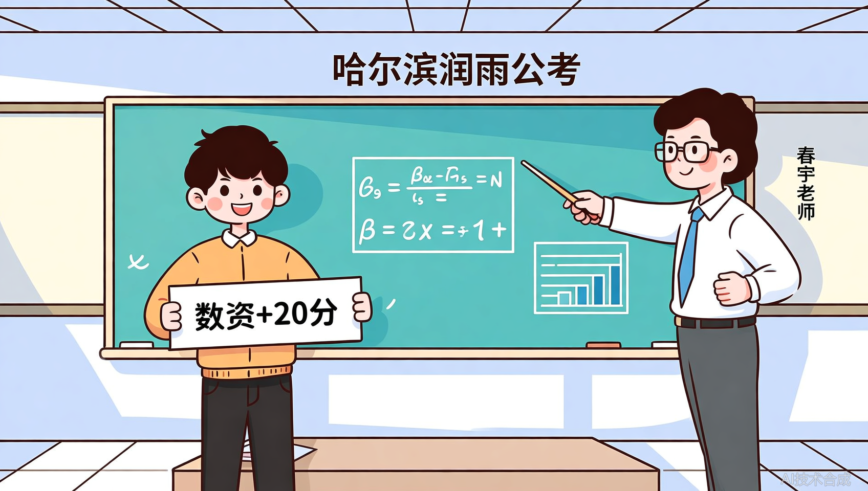哈尔滨润雨公考学员晒分：数资单科涨12分，春宇老师稳