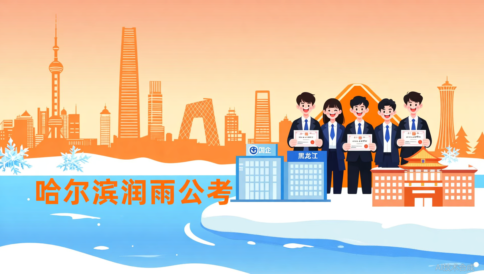 哈尔滨润雨公考国企银行方向学员，成功收到双offer