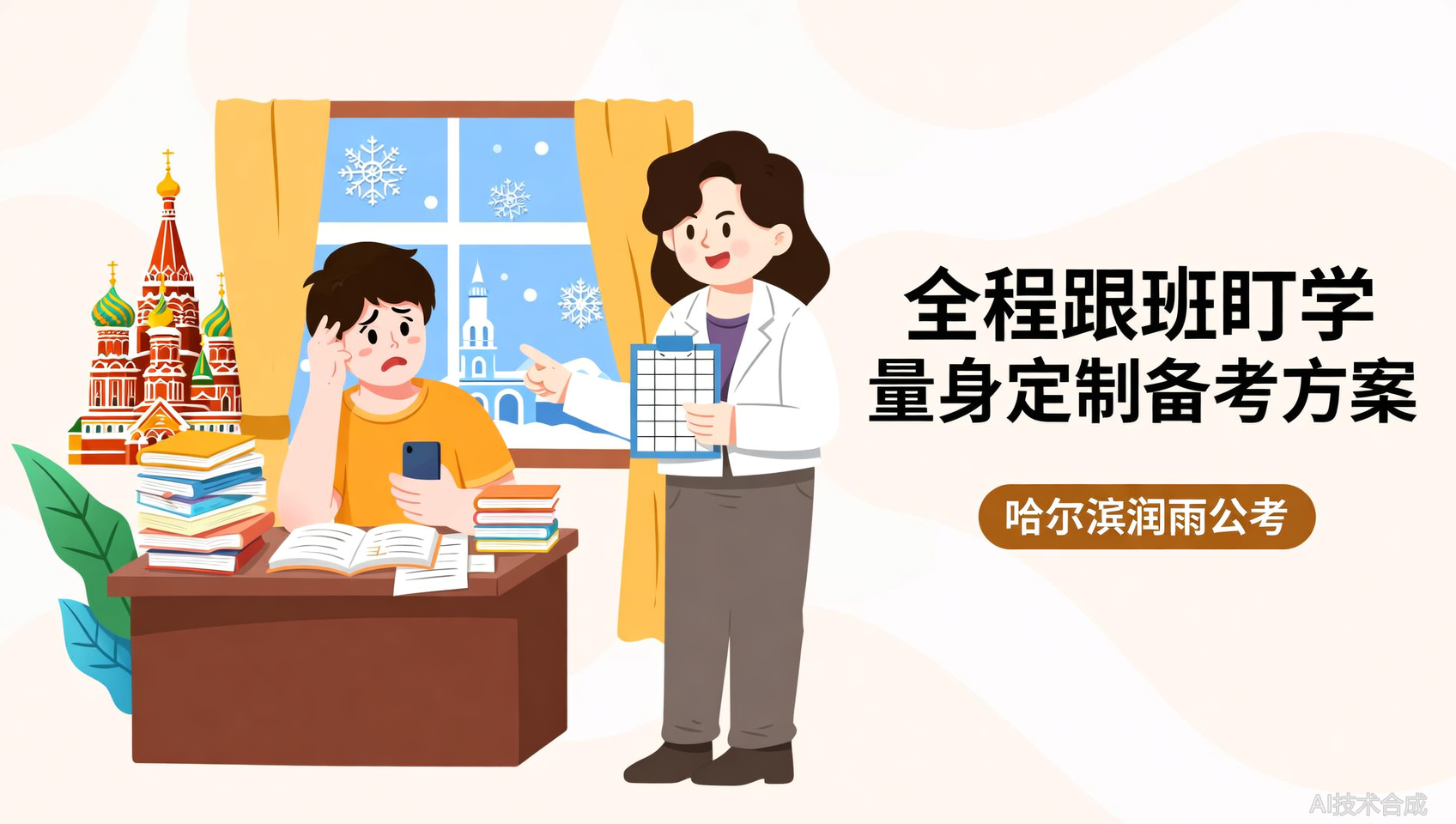 担心自制力？哈尔滨润雨公考督学班限量招生，满班即止