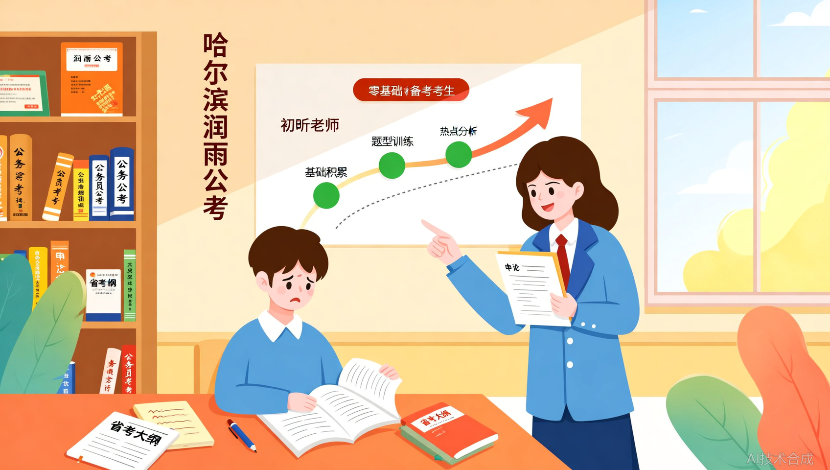 从零基础到省考申论89，哈尔滨润雨公考初昕老师功不可没