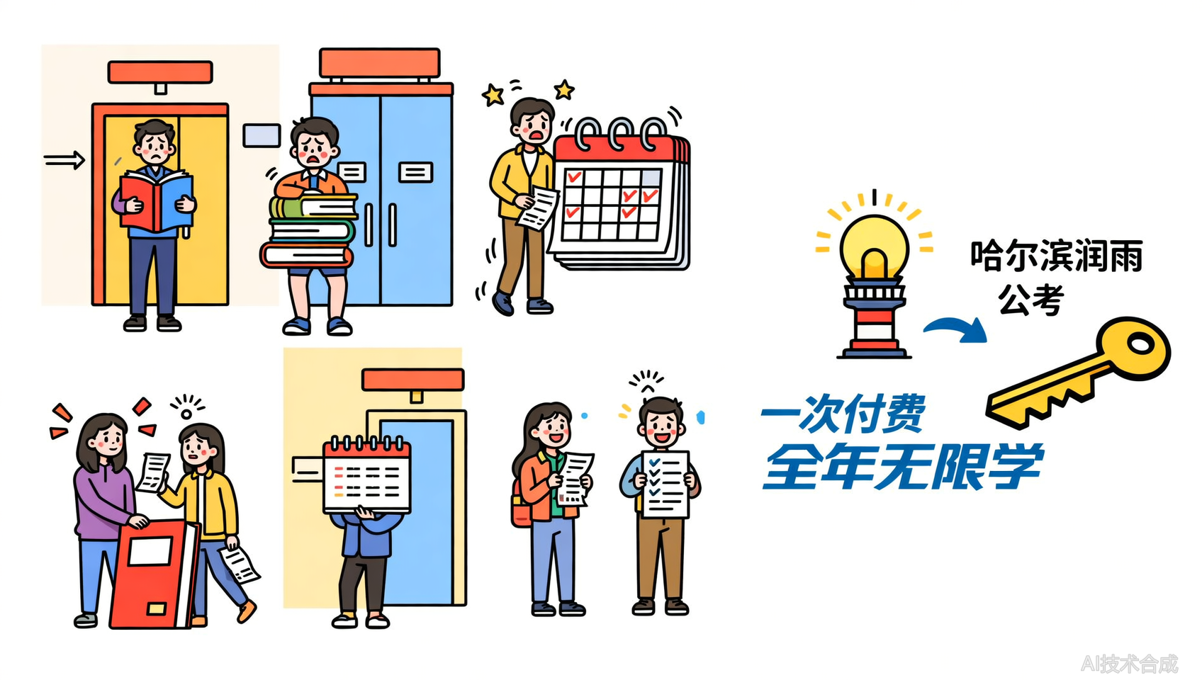 一次性投资全年，哈尔滨润雨公考让你不再为单次报课纠结