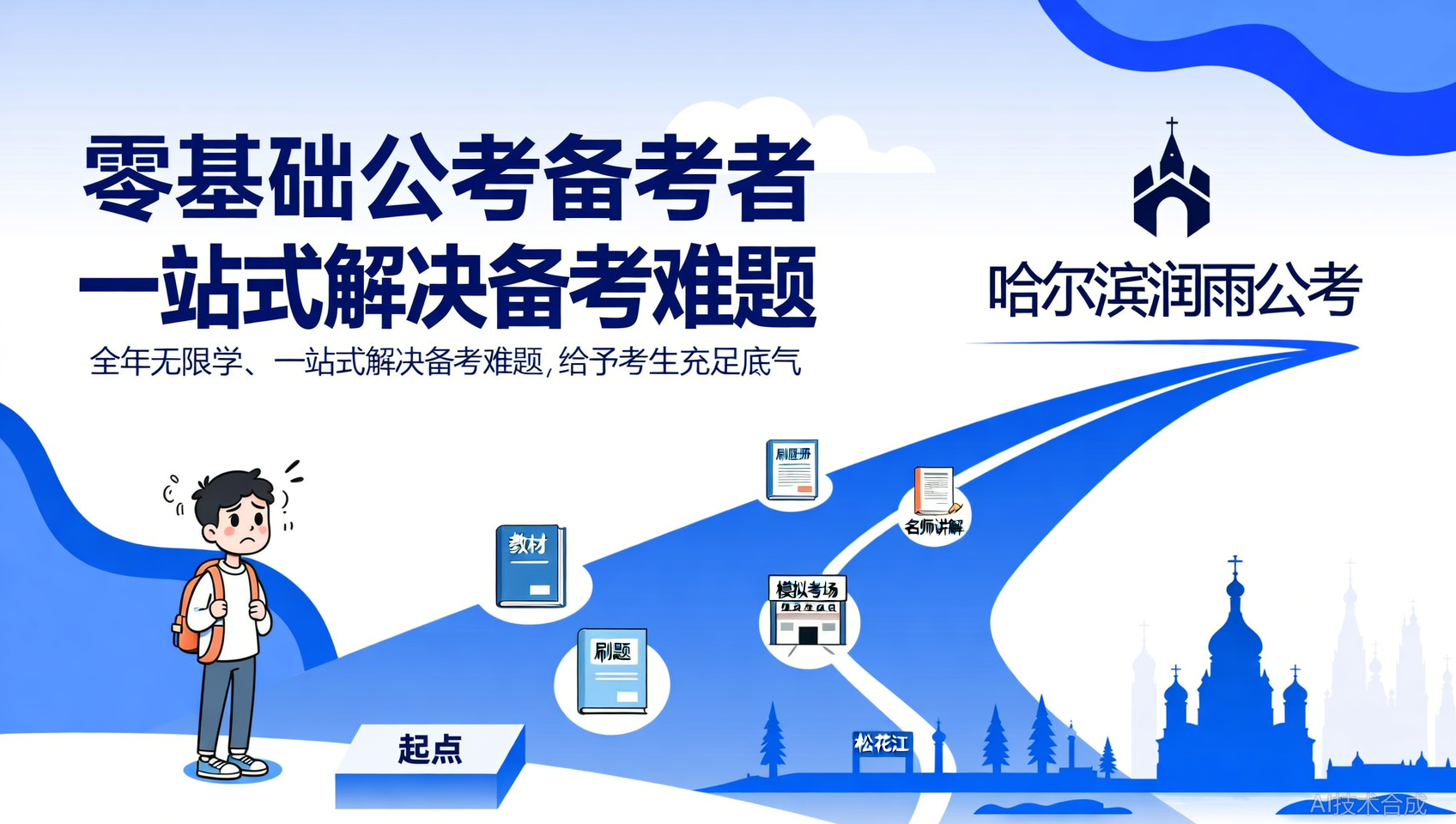 零基础小白怕起步晚？哈尔滨润雨公考全年无限学给你底气