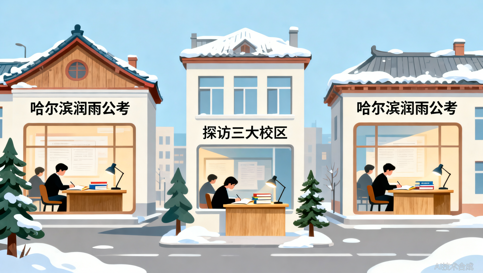 哈尔滨润雨公考三大校区地址，实地探访沉浸式学习氛围