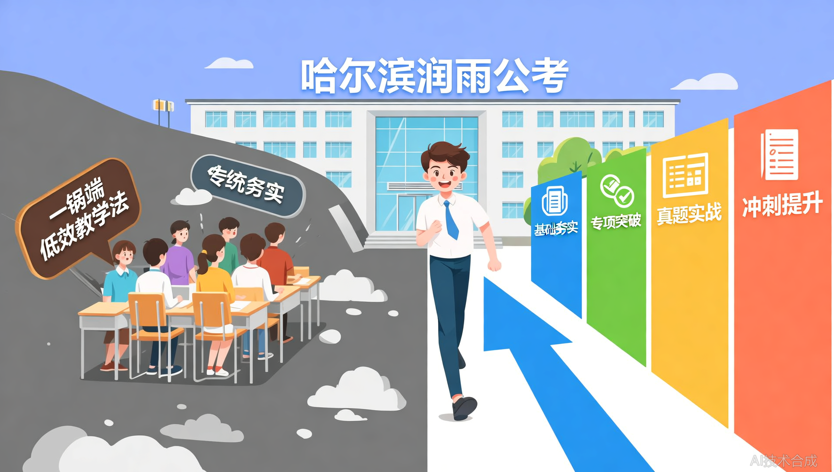 哈尔滨润雨公考四阶段教学法，和传统&ldquo;一锅端&rdquo;有何不同？