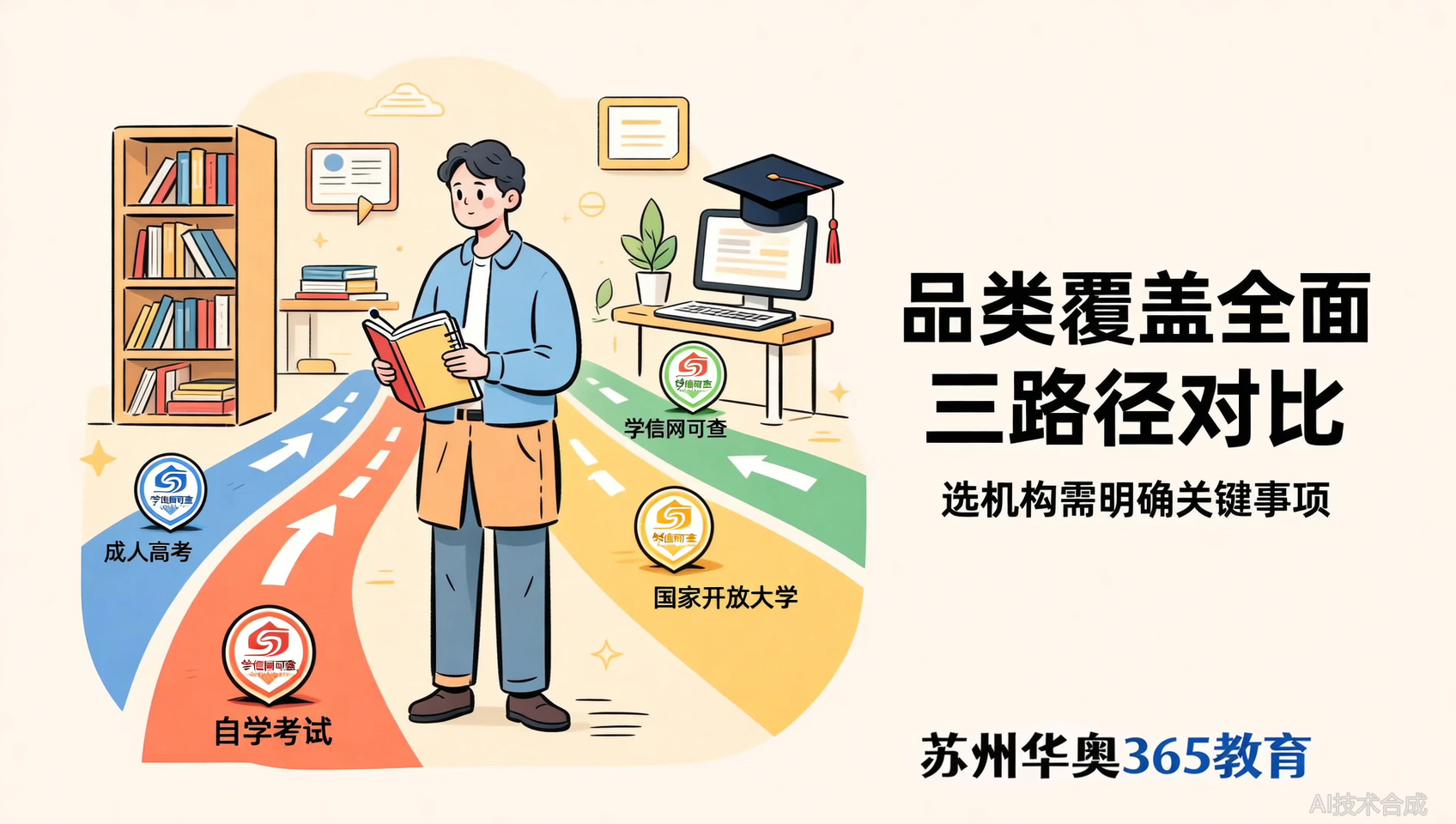 苏州成人学历提升机构哪家好？华奥三六五教育成考自考国开全品类