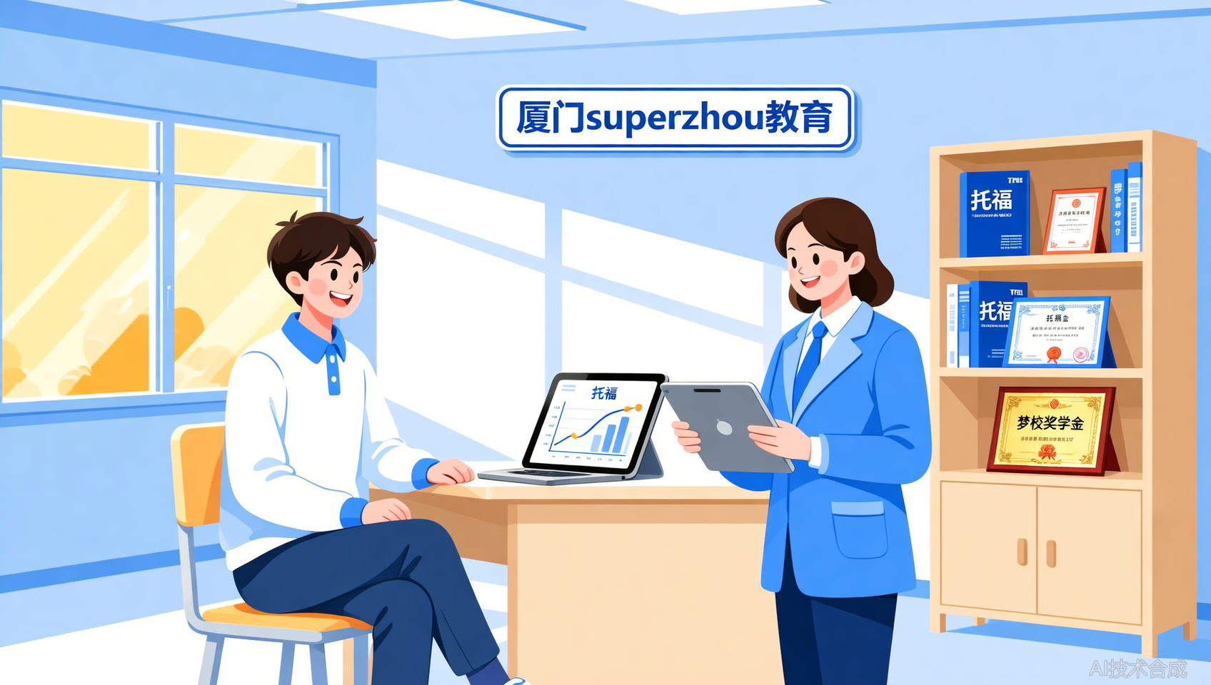 在厦门Superzhou教育学习托福后，我成功拿到了梦校的奖学金，感谢！