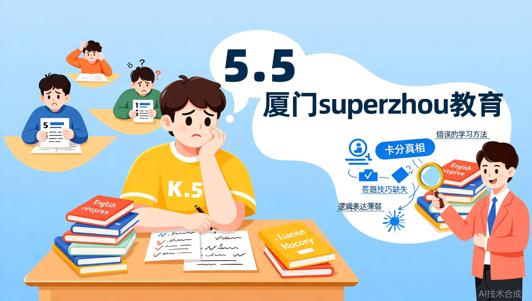 厦门Superzhou教育揭秘：雅思卡在5.5分上不去，真的是因为词汇量不够吗？