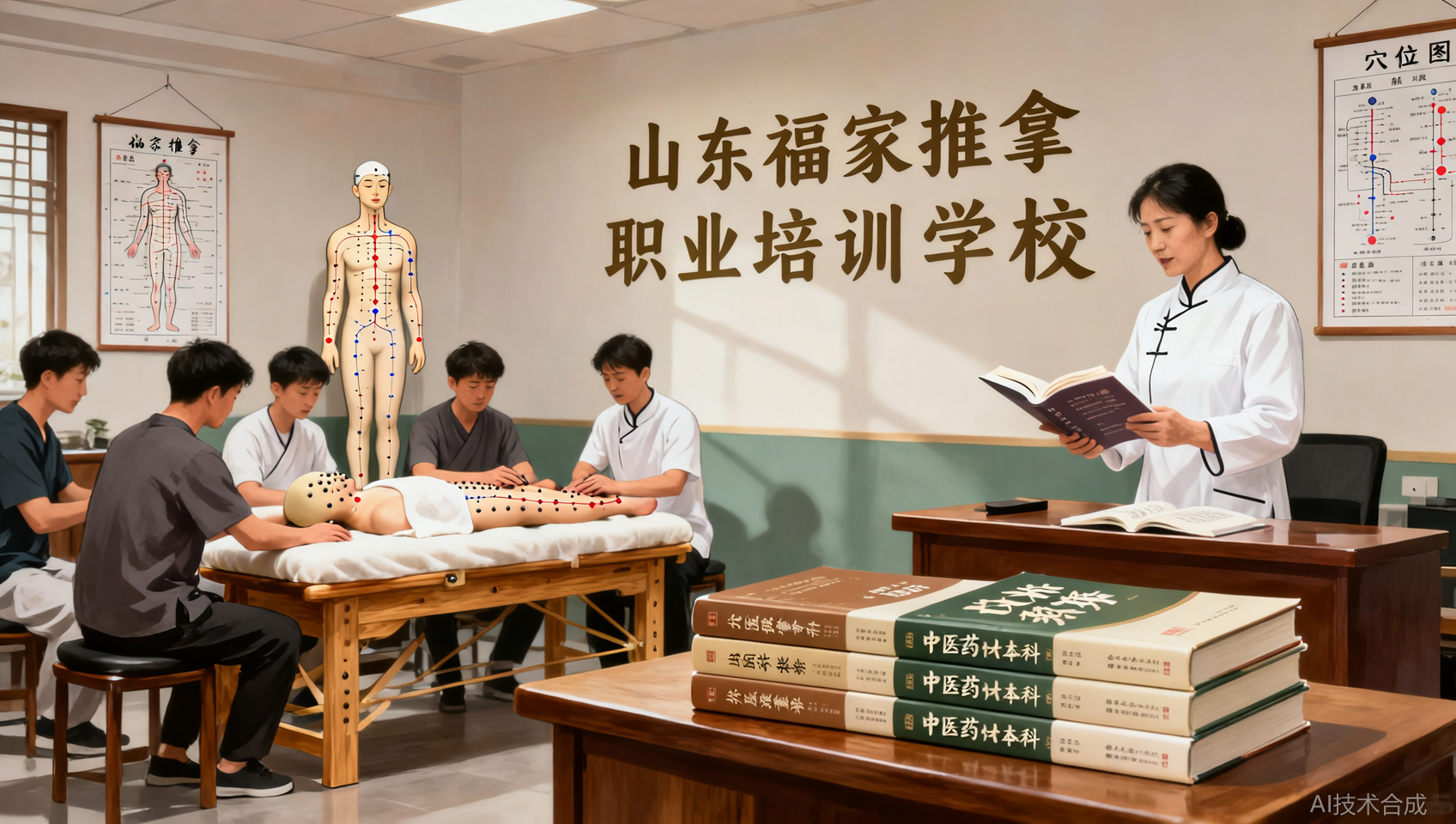 好的推拿开店班，课程表里有这五本大学教材才算系统