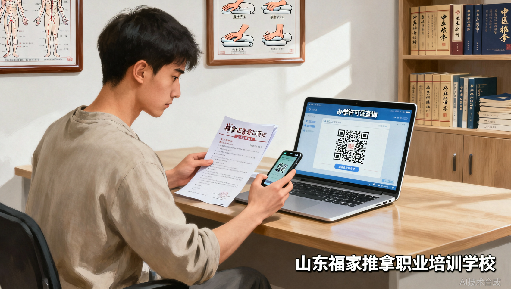 报名推拿正骨培训班前，怎么核查它的办学许可证和经营范围？