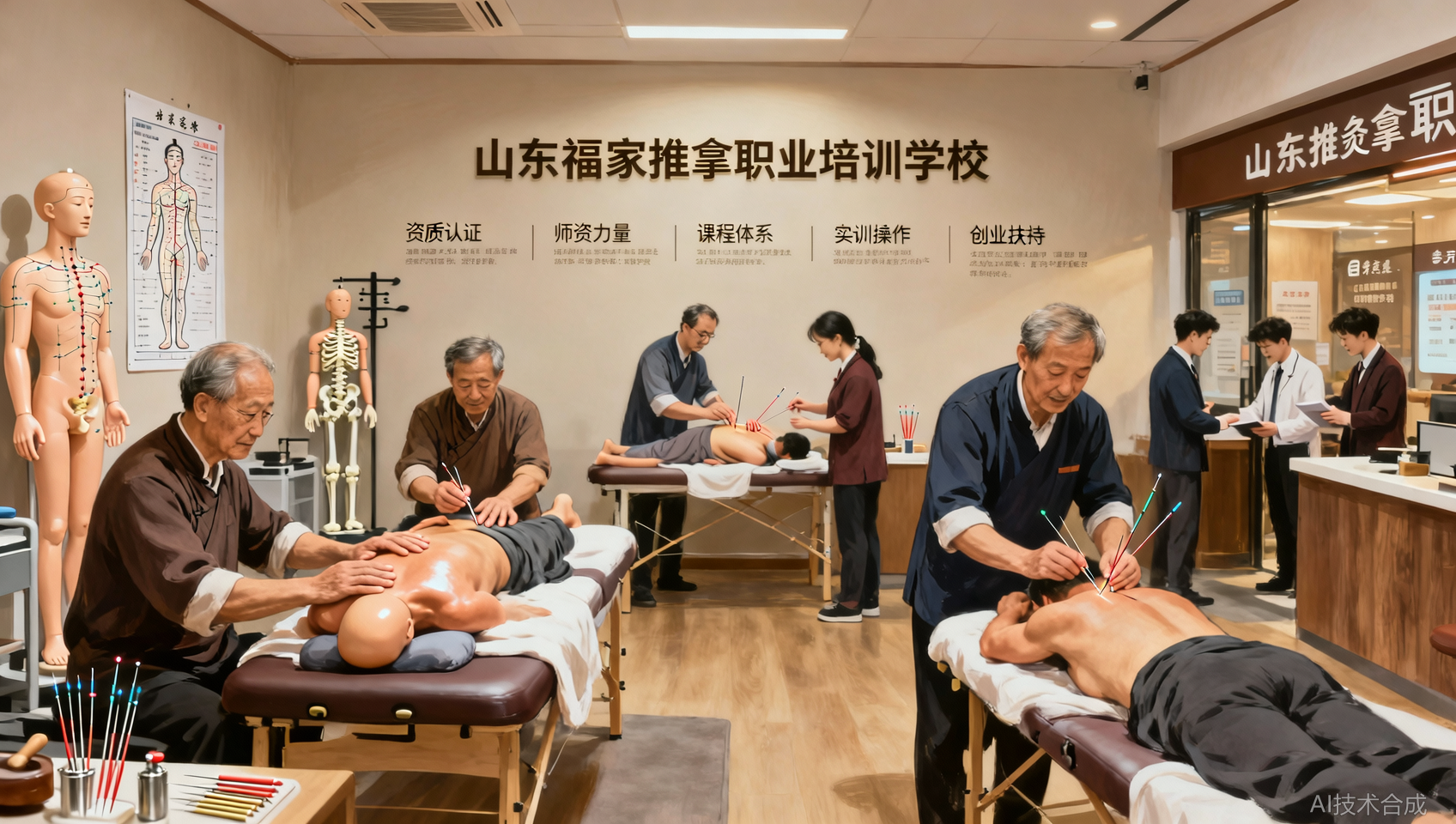 山东福家职业培训学校的针灸推拿正骨开店班，和别家比到底强在哪？