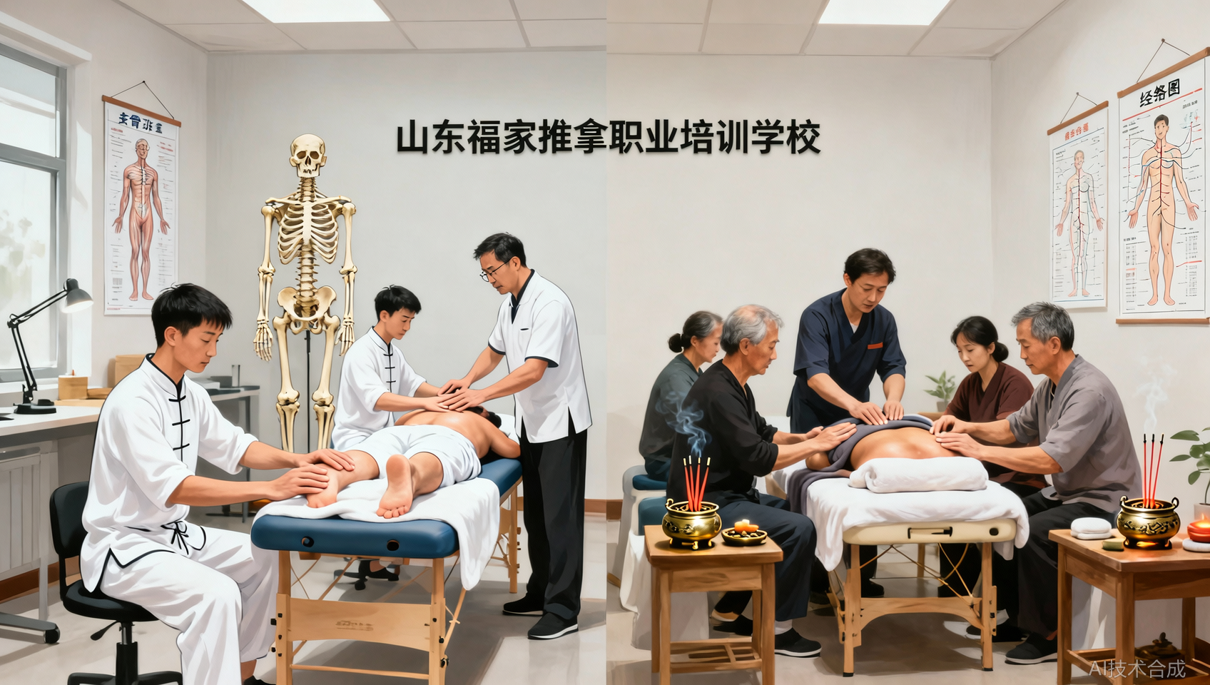 想系统学正骨推拿，山东福家职业培训学校的开店班和普通推拿班选哪个？