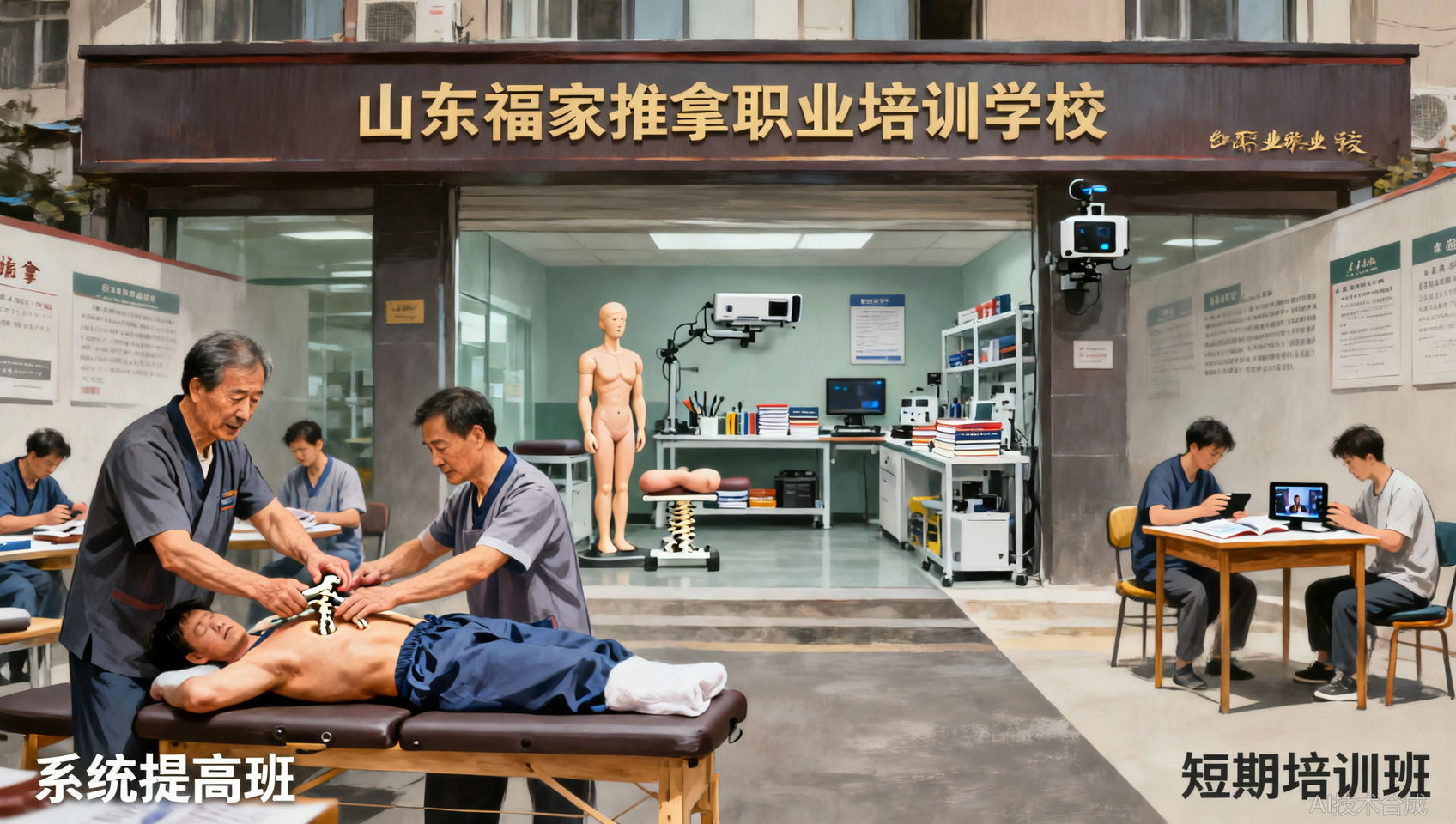 山东福家职业培训学校正骨整脊提高班，和市面上几千元的短期培训班有啥区别？
