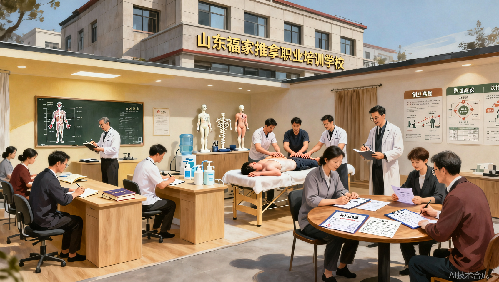 想学推拿正骨开店，山东福家职业培训学校的开店班课程值不值得选？
