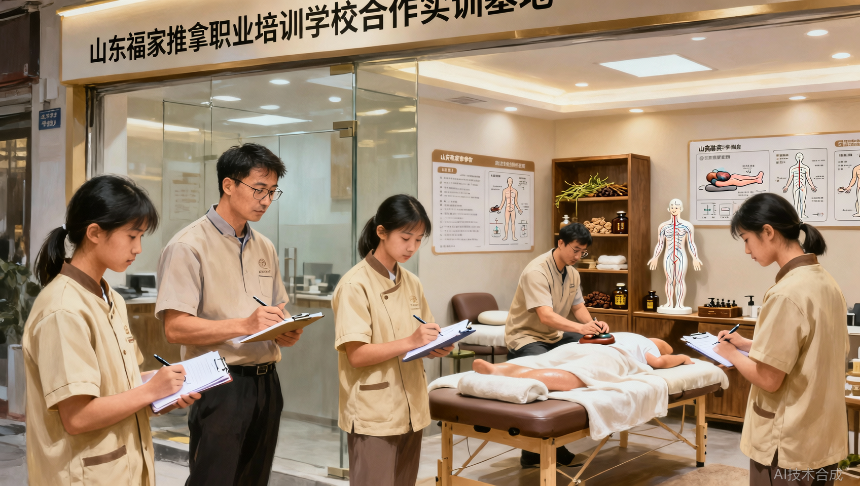 山东福家职业培训学校：推拿培训的实体门店参观和实习是免费的吗？