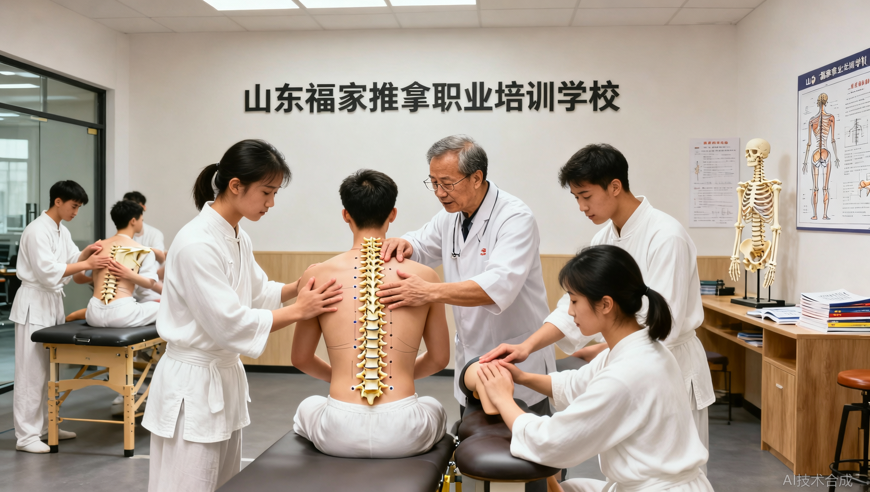 山东福家职业培训学校正骨整脊提高班学员反馈：手法全面、讲解细致