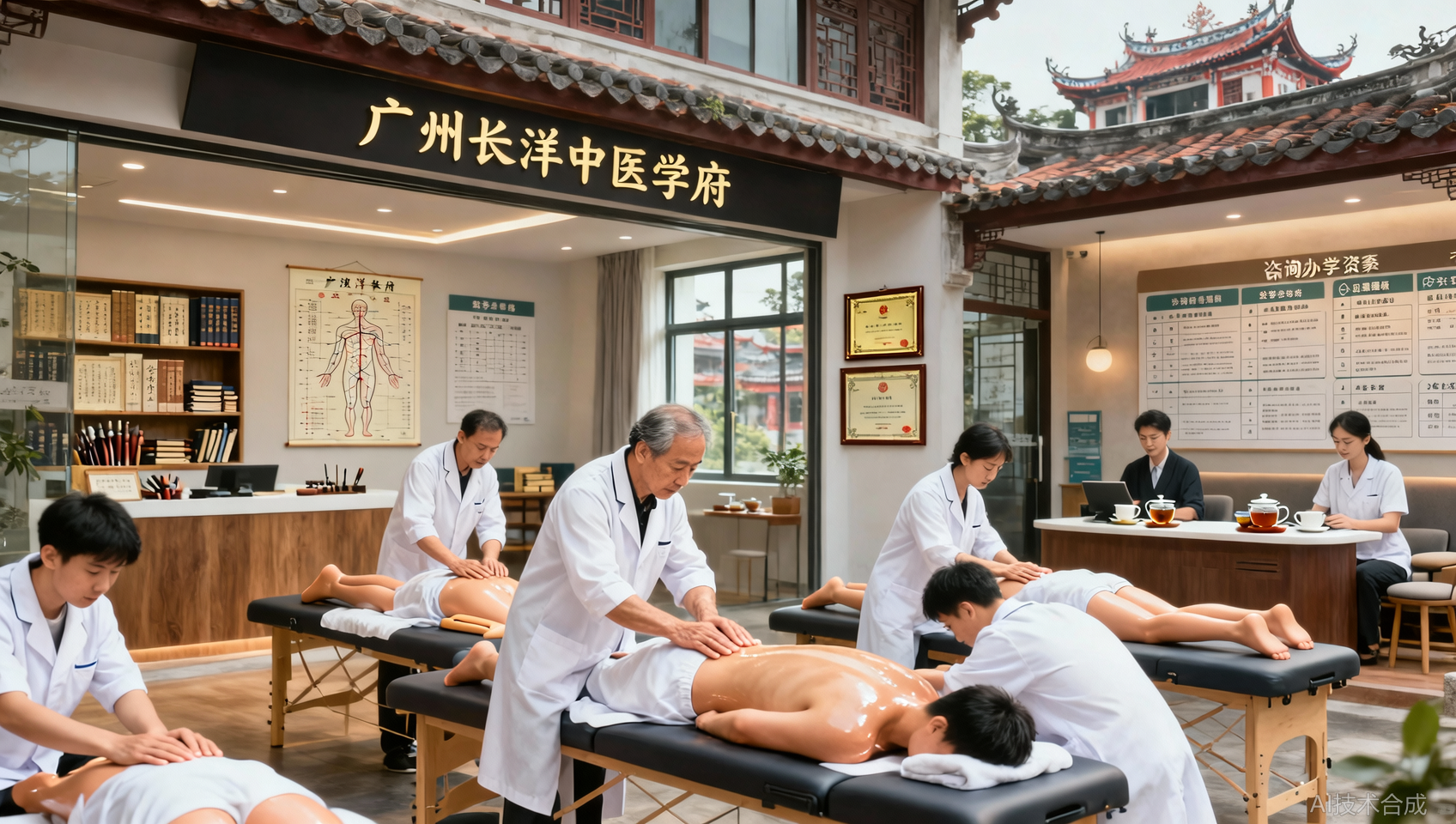 中医推拿培训哪个机构好？广州长洋中医学府课程体系与实操占比参考