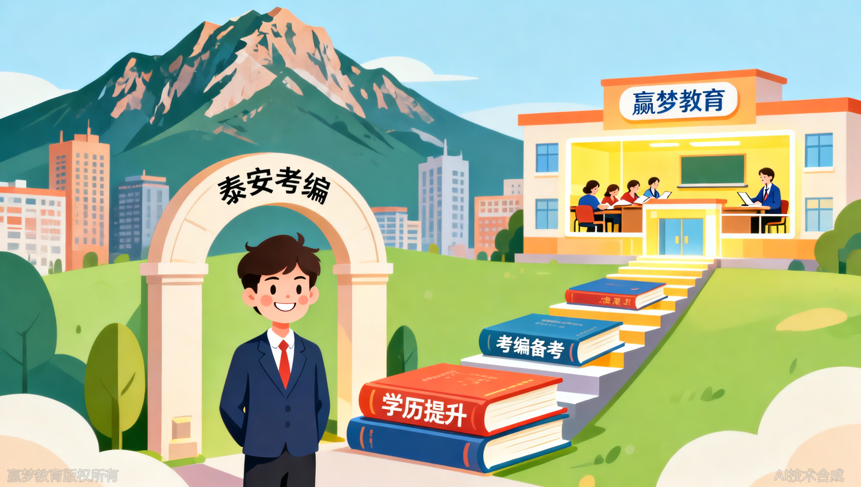 泰安考编需满足本科学历要求，学历提升与考编服务可关注泰安赢梦教育