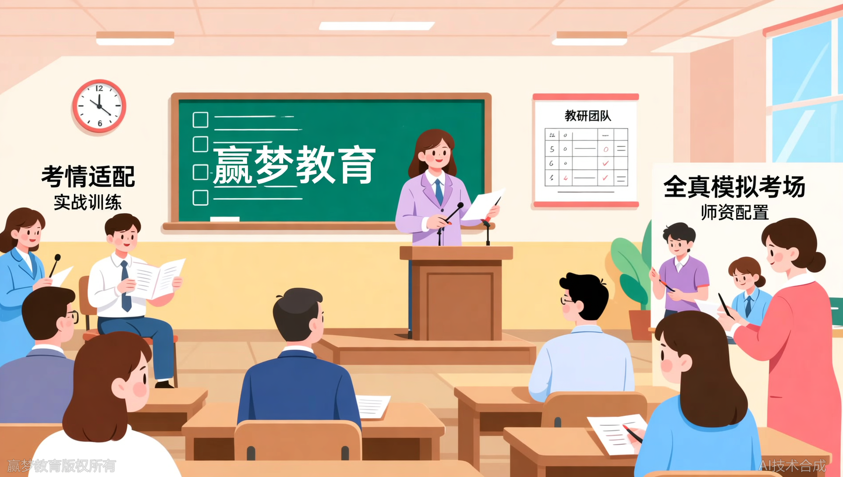 泰安教师编面试培训机构怎么选？泰安赢梦教育全真模拟考场值得看